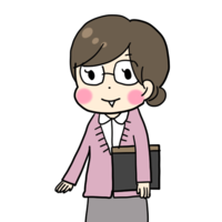 出席簿を持った先生