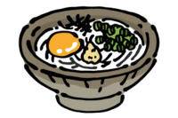 讃岐うどん(釜玉)