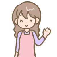 Mother with long hair