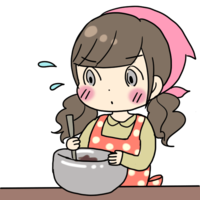 Girl making chocolate