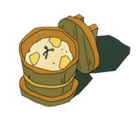 蒸したてのおこわ