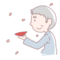 お酒を飲むおじいさん