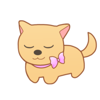 Dog with closed eyes