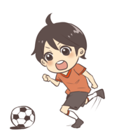 Boy playing soccer