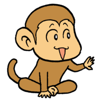 Monkey facing right