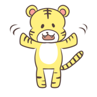 Tiger waving