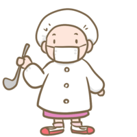 Girl on duty for lunch