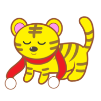 Tiger with a muffler