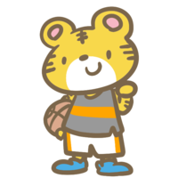 Tiger playing basketball (black)