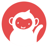 Monkey stamp (circle)