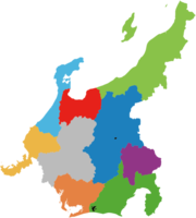 Map data of Chubu region