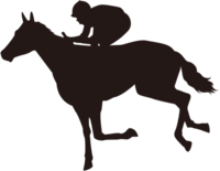 Horse racing silhouette