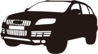 Silhouette material of imported car
