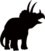 Triceratops, a three-horned dinosaur