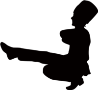 ハラショー！　コサックダンスのシルエット