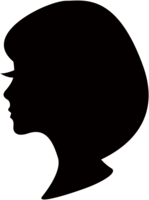 Profile silhouette of a woman