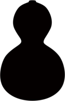 ヒョウタンのシルエット