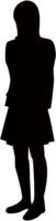 女子高生のシルエット素材