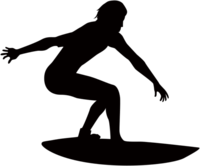 サーファーのシルエット