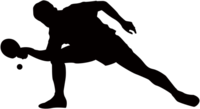 Drop the silhouette of table tennis