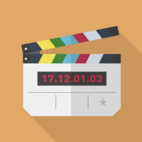 Movie clapperboard icon