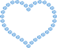 (白色情人节/父亲节)蓝色玫瑰心形装饰框