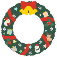 (12月/冬)クリスマスのフレーム飾り枠