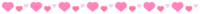 (February / Valentine) Heart line decoration Ruled line illustration (pink-pastel color-chocolate)