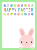 (HAPPY-EASTER) Cute rabbit Easter card (message card)