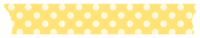 Masking tape illustration of dot pattern (polka dots) (yellow-green-pink-blue)