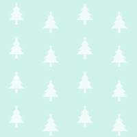 (12月/冬)クリスマスツリーのシルエット背景シームレスパターン