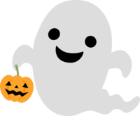 (Halloween) Ghost with pumpkin (ghost)