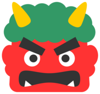 [Setsubun illustration] Angry red demon (Akaoni)