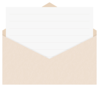 Frame of stationery (letter) in an envelope Decorative frame