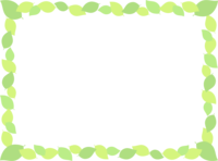 Fresh green-Green frame of young leaves Decorative frame