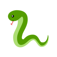 可愛いシンプルなヘビ