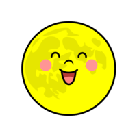 Smiley moon character