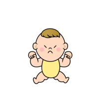 Angry baby character