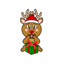 Reindeer character who received a presentation