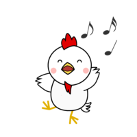 Dancing chicken character