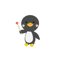説明するペンギン