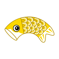 Yellow child carp swimming