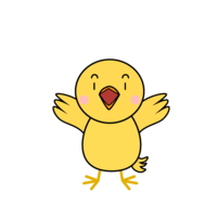 Surprised chick character