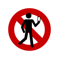 Walking smartphone prohibited