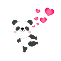 Panda full of love
