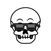 Skull character of sunglasses