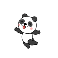Jumping panda character