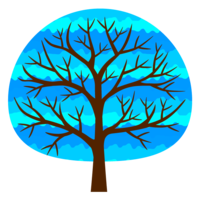 Fashionable blue tree
