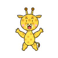 Surprised giraffe character