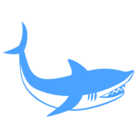 水色シルエットのサメ